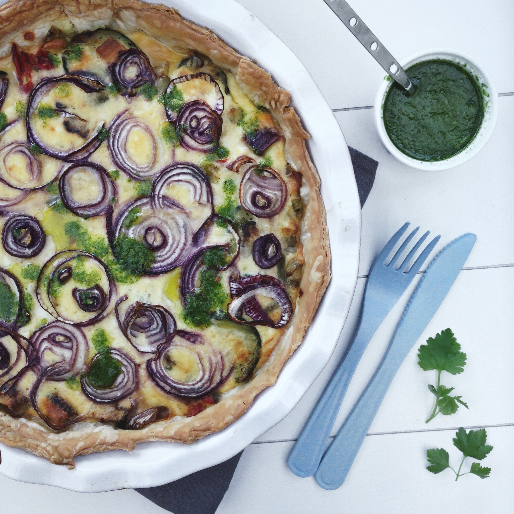 Quiche met gegrilde groenten, by Cookingdom