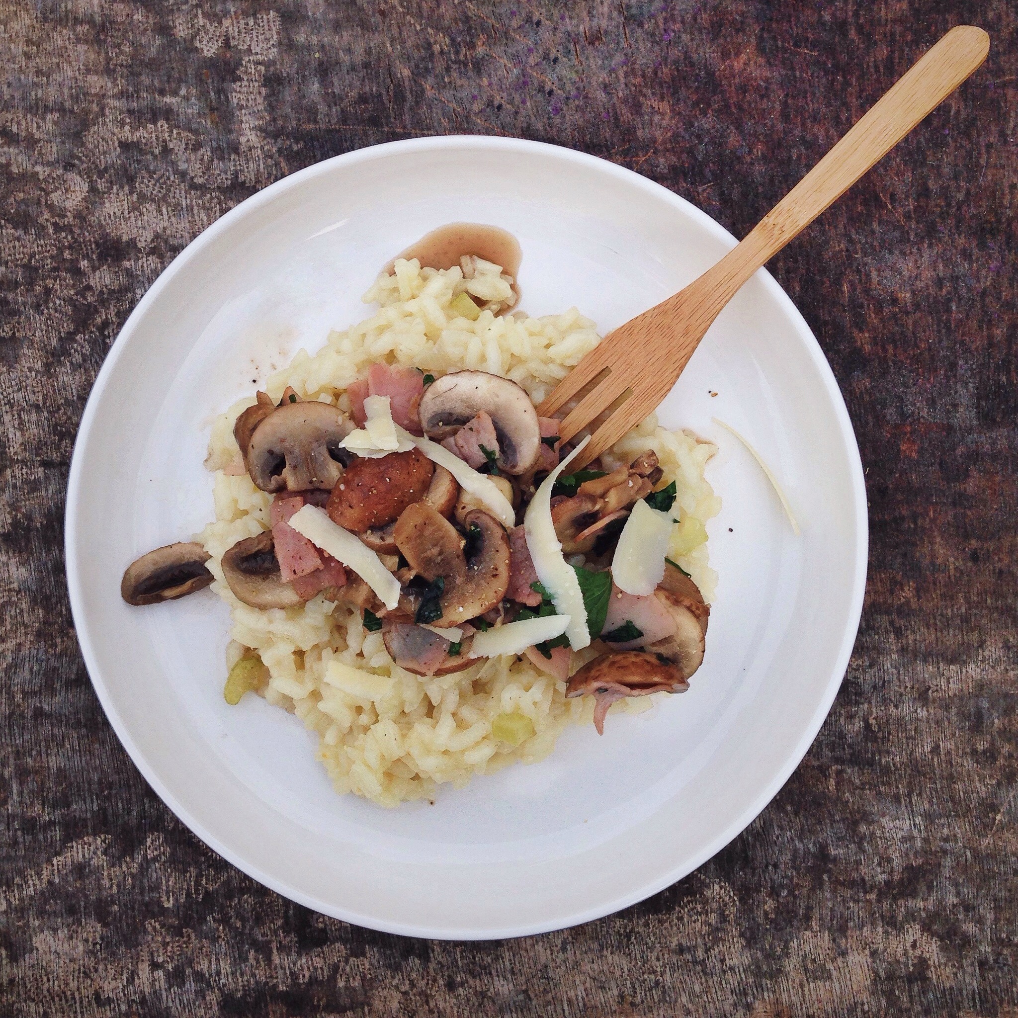 Risotto met champignons en ham, by Cookingdom