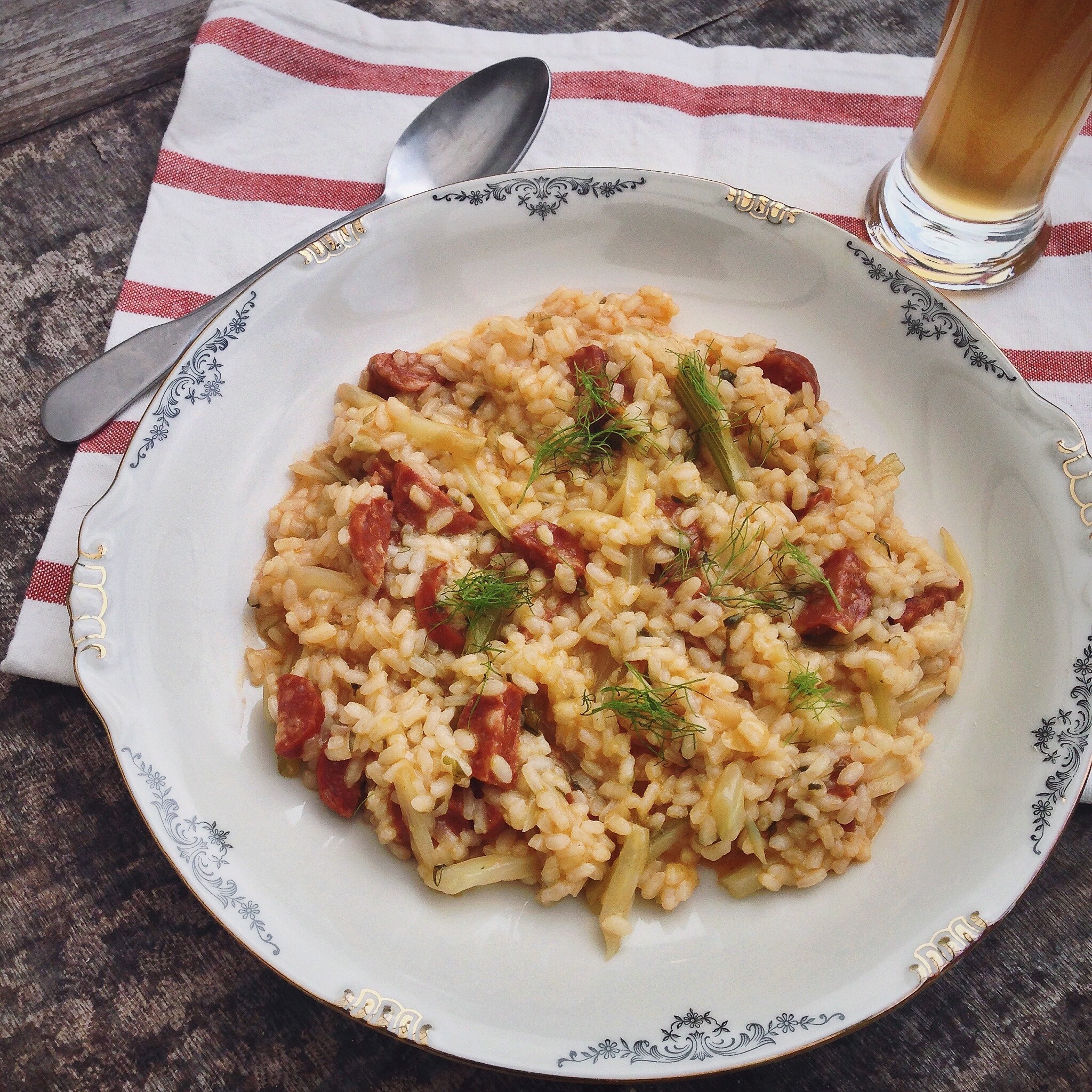 Risotto met chorizo, venkel en bier, by Cookingdom