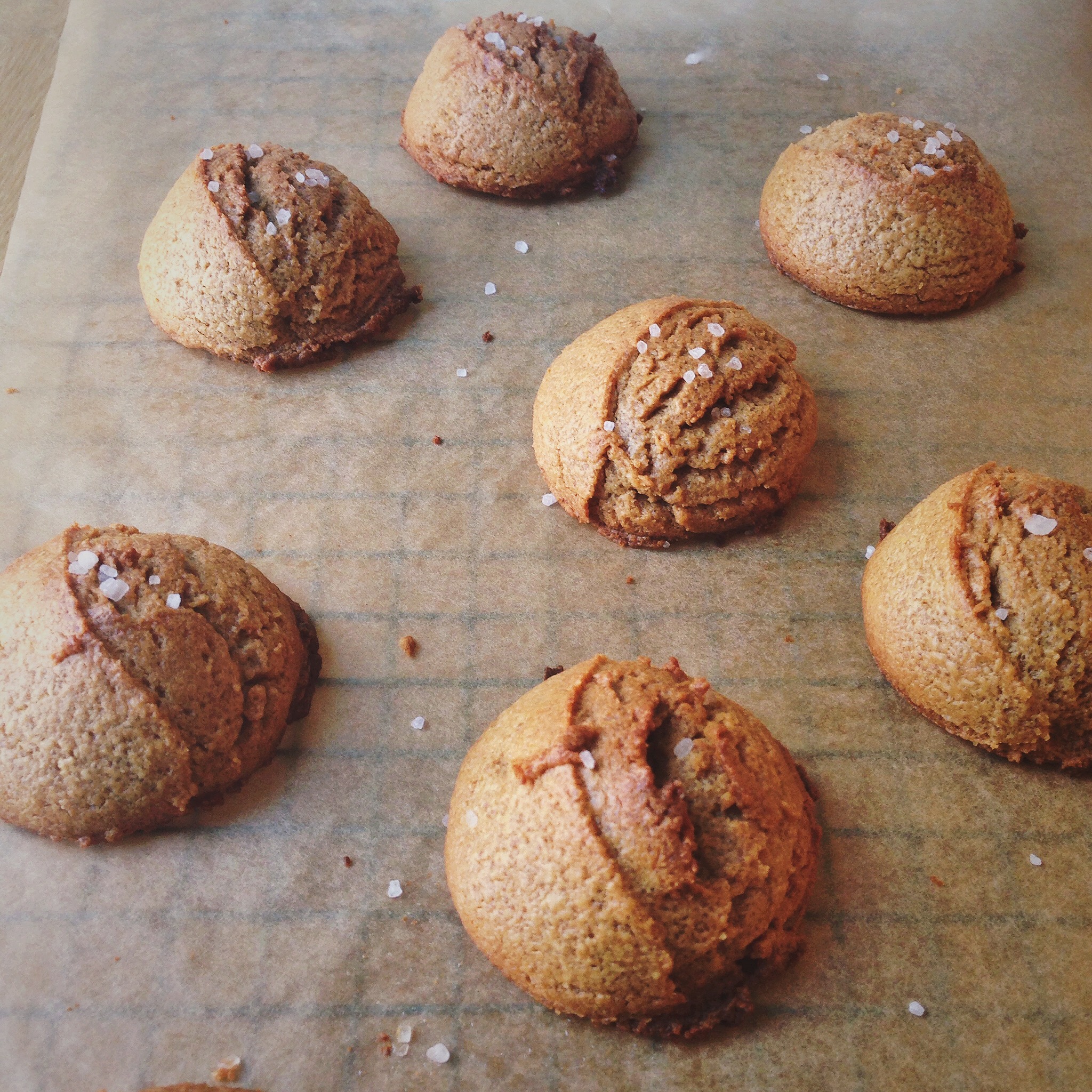 Pindakaas koekjes met een beetje zeezout