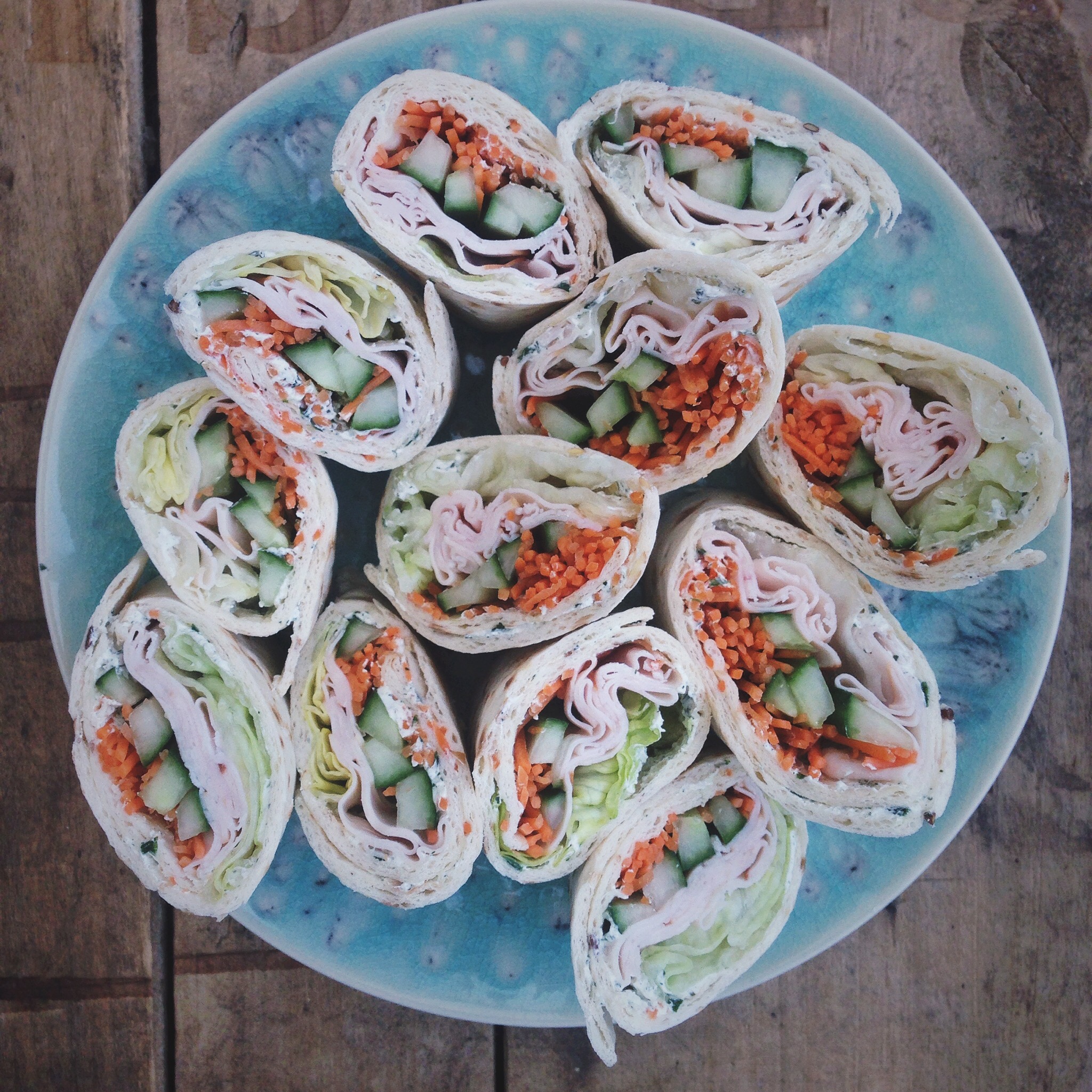 Salade wrap met ham