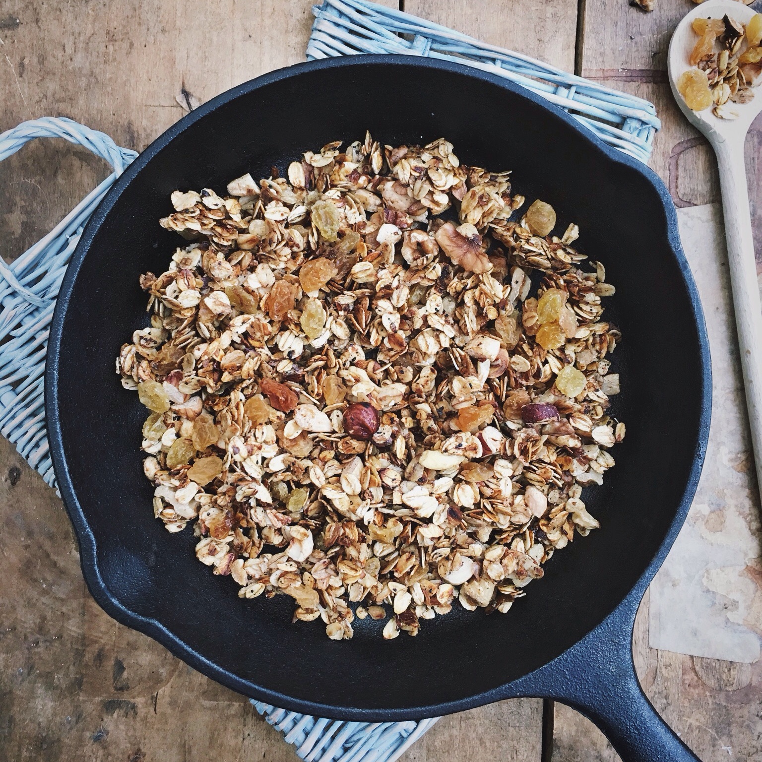 Snelle granola uit de pan