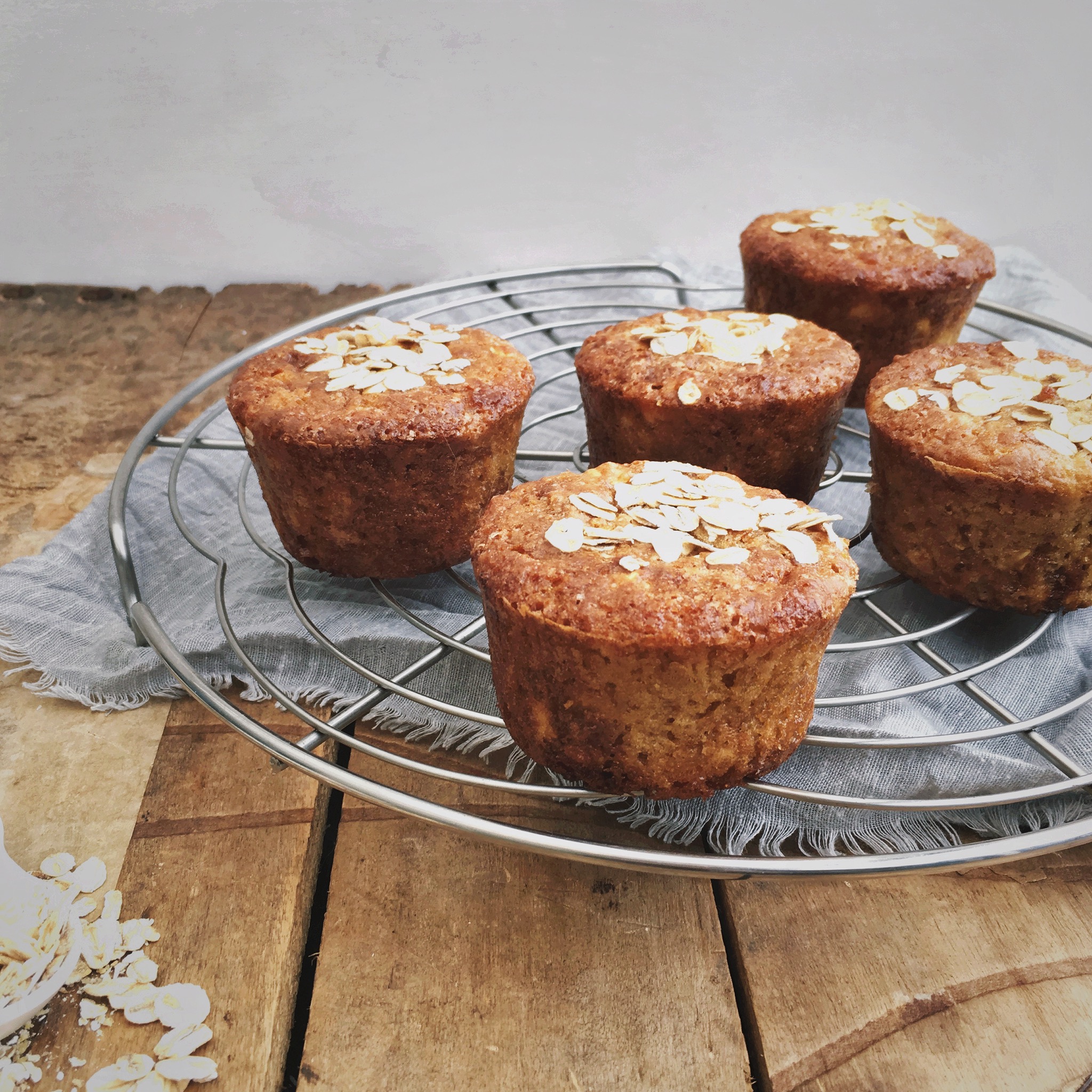 Sinaasappel muffins met havermout