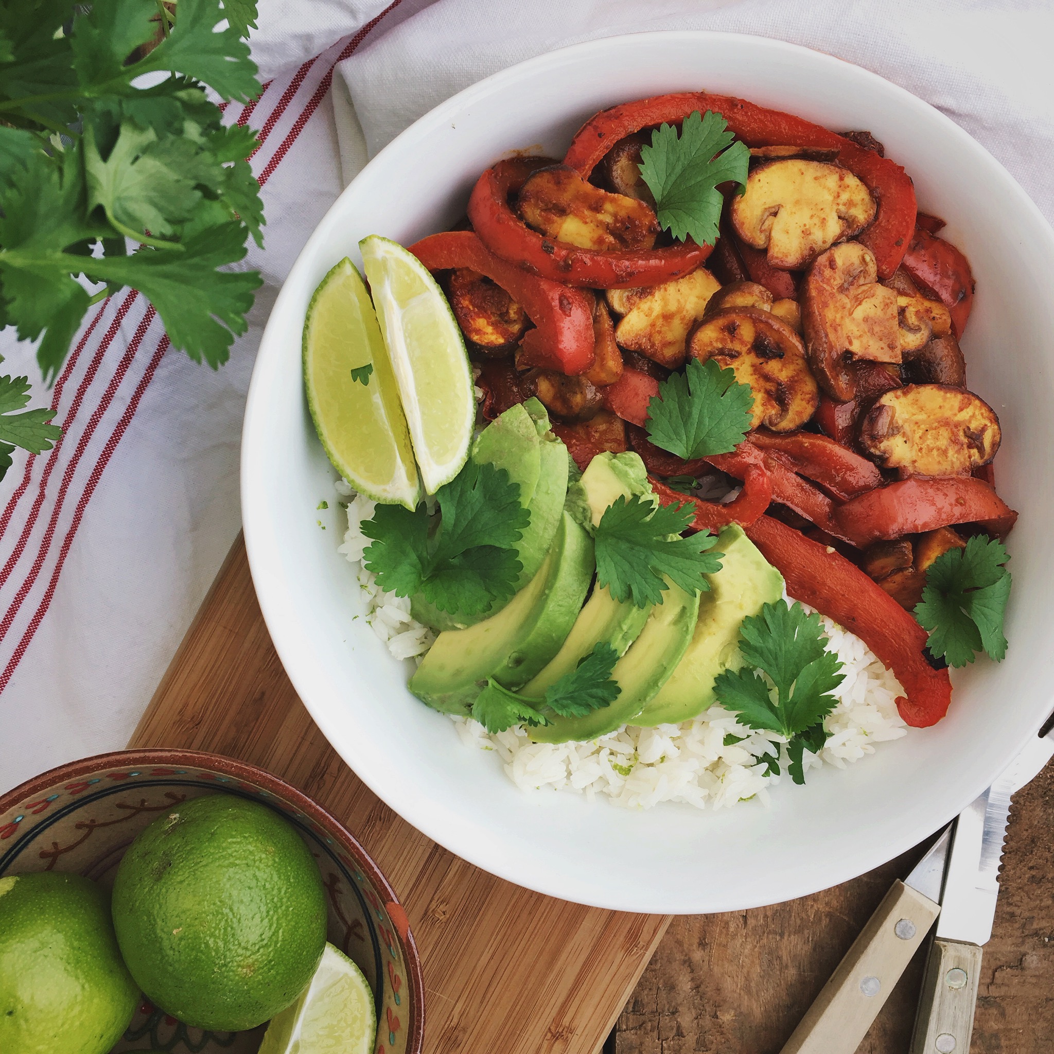 Vega fajitas met champignons