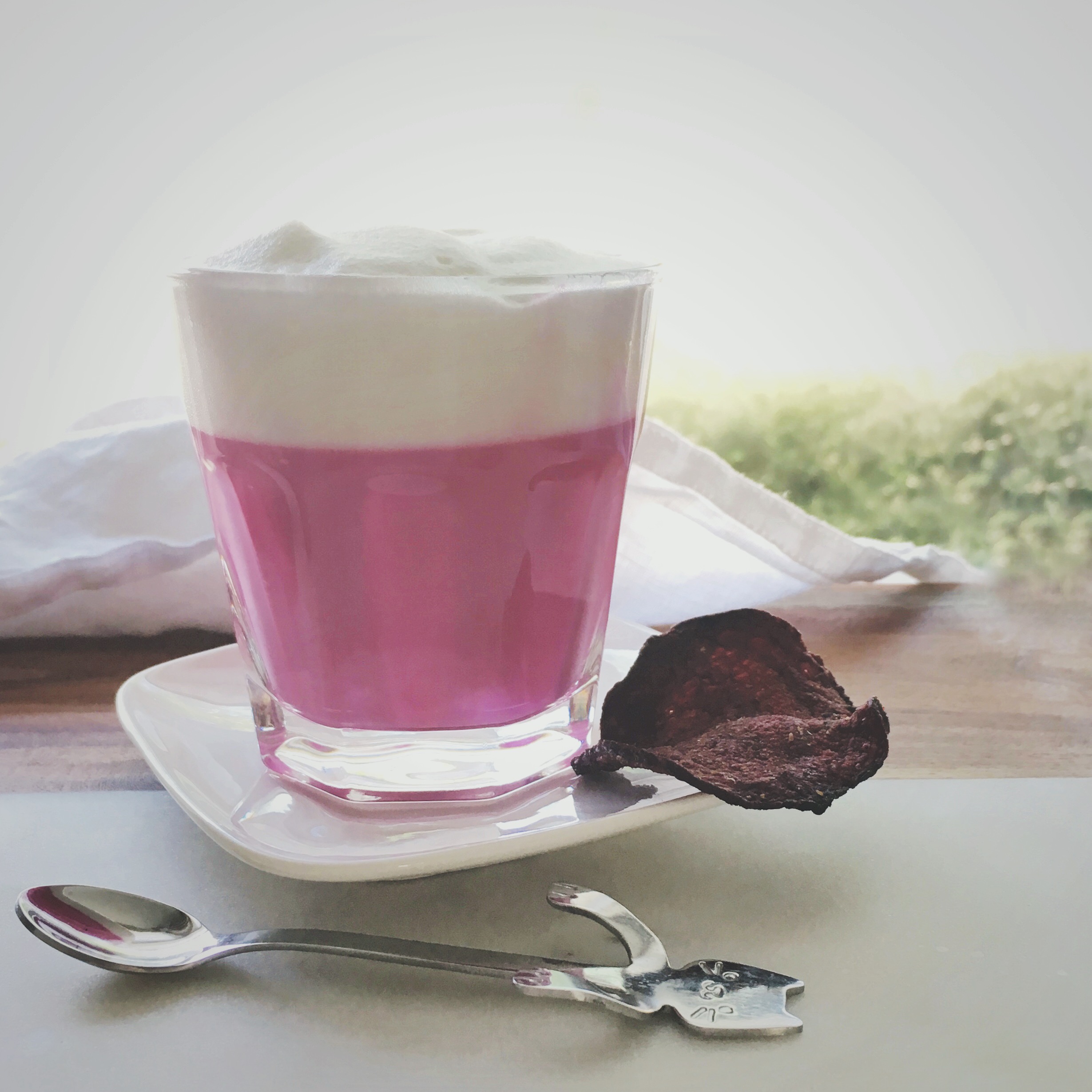 Roze latte oftewel een bietjes latte