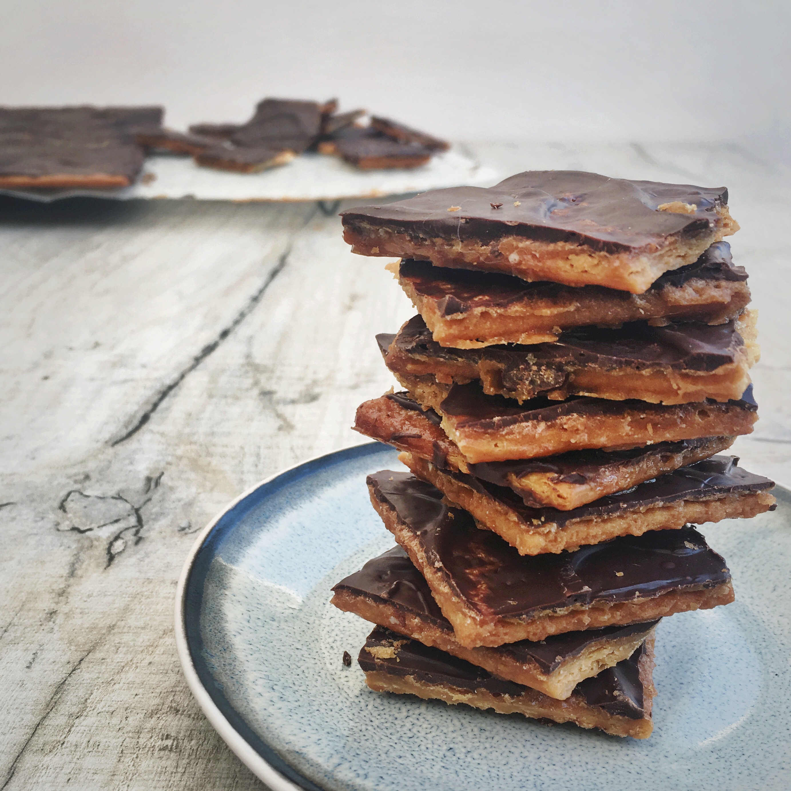 Chocolade karamel crackers