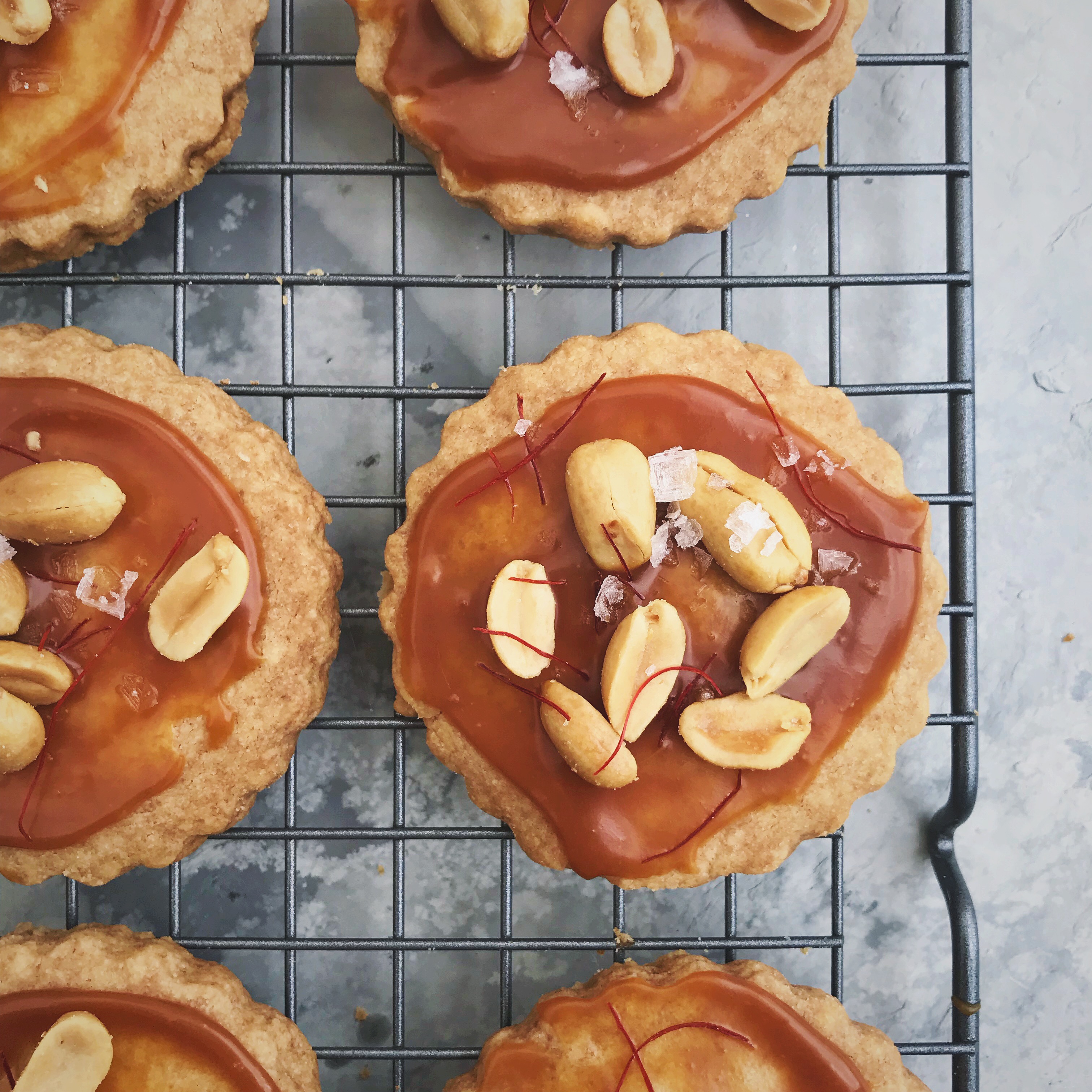 zandkoekjes met gezouten karamel